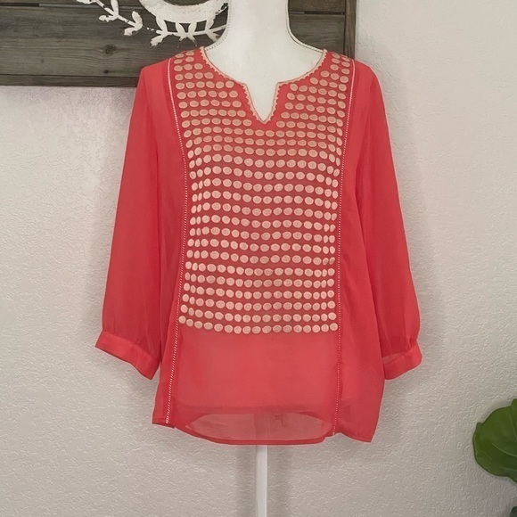 Collective Concepts Tops - Stitch fix collective concepts Adela embroidered blouse size L NWT